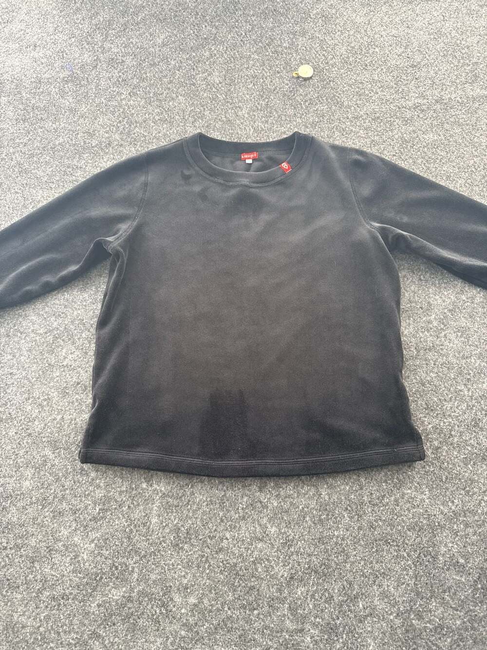 Airhole Black Fleece Base Layer Top with Thumbholes Size XL